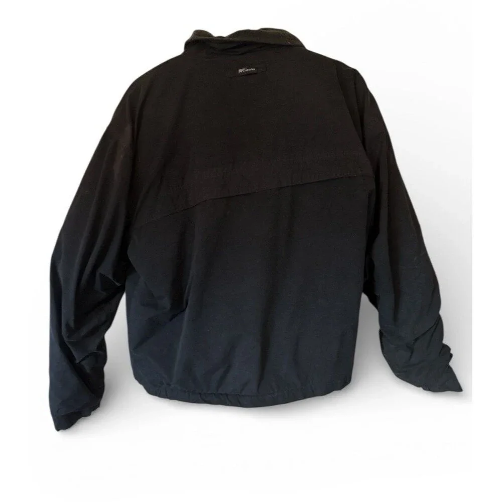 Columbia Mens Black Ascender Water Resistant Softshell Jacket Fleece Lined Sz XL